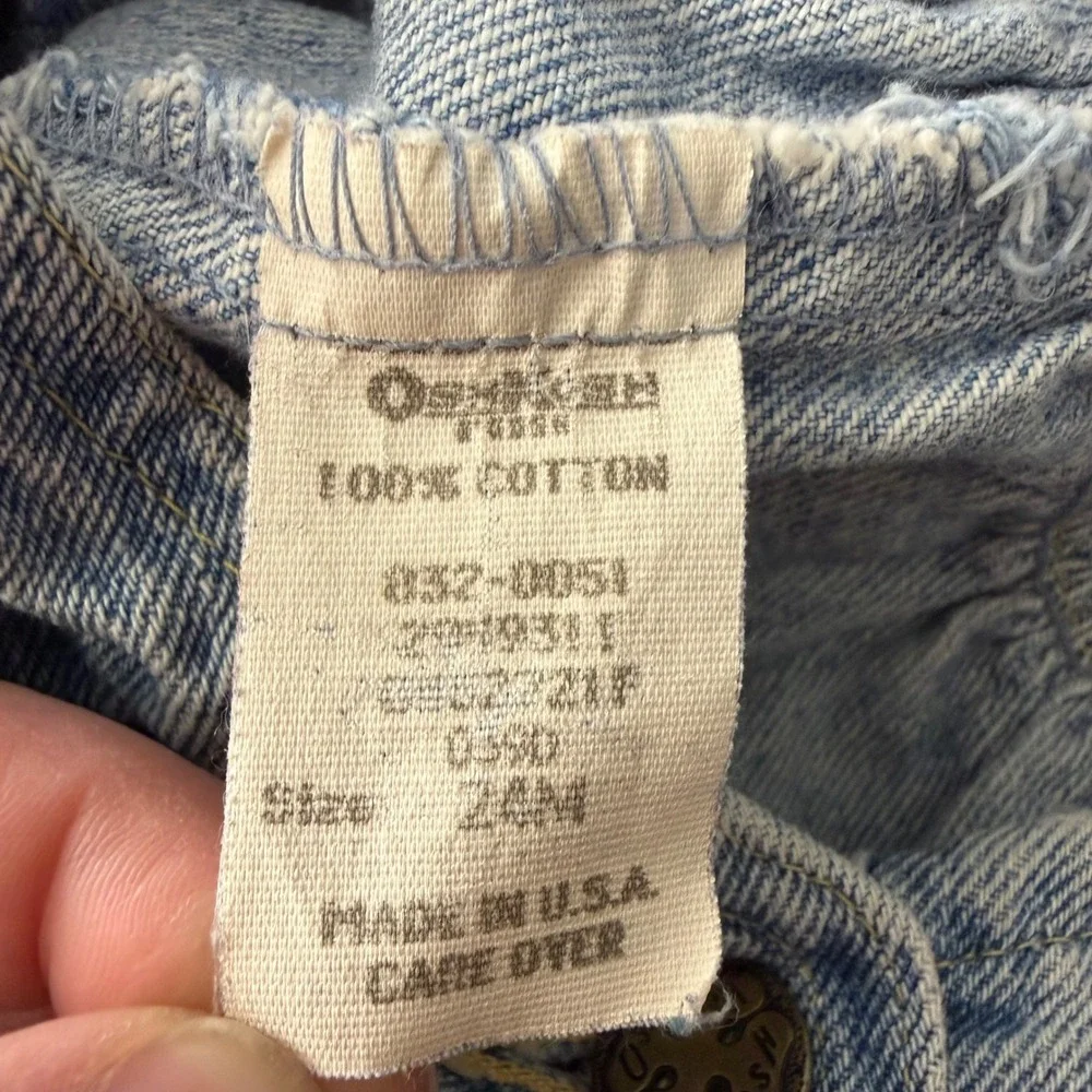 VTG OshKosh B'Gosh Baby BGosh 24 Months Denim Girls Vestbak Overalls Light Wash